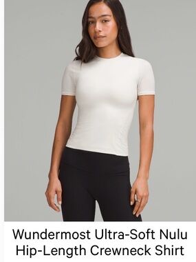 lululemon Wundermost Bone Short-Sleeve Crewneck Tee (S)